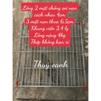 Lồng gà chọi 80 vuông, khung viền 3,4 ly chuồng 4kg chắc chắn
