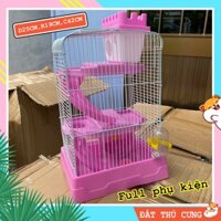 Lồng Hamster 3 tầng Full phụ kiện Size trung