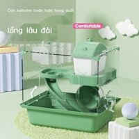 Lồng hamster acrylic trong suốt lồng biệt thự hai tầng hamster tổ ngôi nhà nhỏ cabin