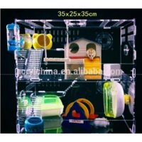 Lồng hamster hai tầng (chỉ bao gồm lồng)  [ Mica/Acrylic cao cấp ]