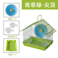 Lồng hamster nhỏ lồng hamster người mới nuôi di động lồng mang đi sang trọng Bánh xe chạy hộp đựng thức ăn biệt thự lồng Chuột sắt nghệ thuật 0101