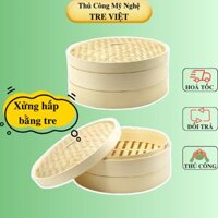 Lồng Hấp Tre, Xửng Hấp Bánh Bao Há Cảo 1 tầng 2 tầng - Bamboo Steamer
