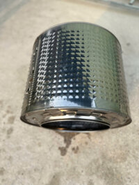 Lồng inox máy giặt Samsung cửa phụ Led vuông lớn model WW90K6410QW