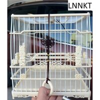 Lồng Khuyên vuông Lồng Nam Kinh nhựa Tàu Cao cấp 2 màu đen trắng kèm đủ phụ kiện LNNKT Kabosa