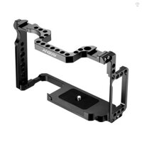 Lồng máy ảnh Andoer Hợp kim nhôm với lỗ vít 1 / 4 Inch & 3 / 8 Inch Giá đỡ giày lạnh kép Tương thích với Canon 5DS 5DR 5D Mark IV / III / II