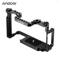 Lồng máy ảnh Andoer Hợp kim nhôm với lỗ vít 1 / 4 Inch & 3 / 8 Inch Giá đỡ giày lạnh kép Tương thích với Canon 5DS 5DR 5D Mark IV / III / II