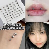 Lông Mày Móng Tay Môi Miếng Dán Móng Tay Giả Lông Mày Xương Mũi Móng Tay Móng Tay Phụ Kiện Bạc Hạt Trang Điểm Mặt Trang Trí Kim Cương