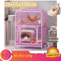 Lồng mèo nan ống 1m có 2 tầng xịn xò