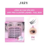 LÔNG MI CỤM CÓ SẴN KEO JARY PRO CLUSTER LASHES HỘP NHỰA 6 HÀNG - P4 IDOL - FULLBOX