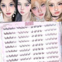 Lông mi dưới thực tế không chứa keo Cụm lông mi cá nhân màu đen cho tiệc cưới hoặc ngày