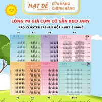 Lông Mi Giả Cụm Có Sẵn Keo Jary Pro Cluster Lashes Hộp Nhựa 6 Hàng