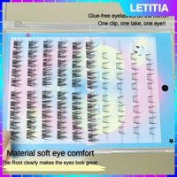Lông mi giả không keo Nhẹ và thoải mái Lông mi giả vừa vặn với hình dạng mắt Mô phỏng Lông mi giả Tự nhiên và chân thực Dễ dàng dán và tháo [letitia]