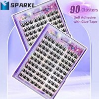 Lông mi giả tự dính SPARKL, Lông mi giả không có keo uốn cong ngọt ngào, Trang điểm thời trang DIY Lông mi giả cá nhân lâu trôi Trang điểm