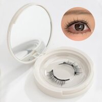Lông mi giả từ tính có hộp uốn mi Gương có thể tái sử dụng Bộ lông mi giả dày đặc L7U4