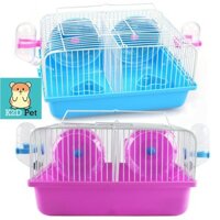 Lồng Ngăn đôi, lồng ghép đôi, lồng tách đôi cho Hamster Full Phụ Kiện