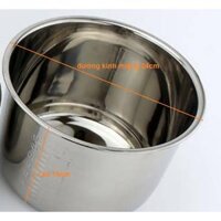 Lòng nồi áp suất Inox 6 lít – Ruột nồi áp suất Inox 6L cho nồi áp suất điện 6 lít