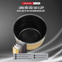 Lòng nồi áp suất Inox 6 Lít Chính hãng Lòng nồi áp suất nhôm siêu dày phủ men chống dính an toàn