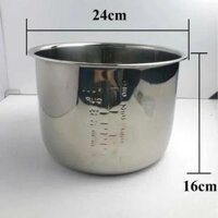 Lòng nồi áp suất Inox 6L Ruột nồi áp suất Inox nồi áp suất điện 6lit 5lít các hãng Khaluck Sunhouse