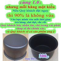 Lòng nồi cơm điện 1.0 L chống dính màu Đen, nặng 300 gr ( ruột, lõi, 1 lít , 1L0 – 1.0Lít- 1.0 lít-1L 0, az-6 )