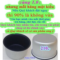 Lòng nồi cơm điện 1.0 L chống dính màu Đen, nặng 210 gr ( ruột, lõi, 1 lít , 1L0 – 1.0Lít- 1.0 lít-1L 0, az-6 )