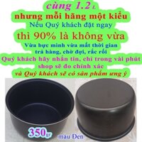 Lòng nồi cơm điện 1.2 L chống dính màu Đen, nặng 350 gr ( ruột, lõi, 1 lít , 1L2 – 1.2Lít- 1.2 lít-1L 2, az-7 )