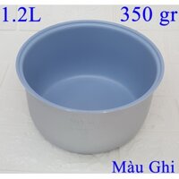 Lòng nồi cơm điện 1.2 L (Ruột nồi cơm điện 1.2 L, Lõi nồi cơm điện 1.2 L) nặng 350 gr màu Ghi