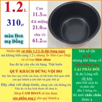 Lòng nồi cơm điện (ruột nồi cơm điện) 1.2 L màu Đen bên ngoài mạ Đồng diệt khuẩn nặng 310 gr