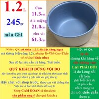 Lòng nồi cơm điện (ruột nồi cơm điện) 1.2 L màu Ghi trắng nặng 245 gr