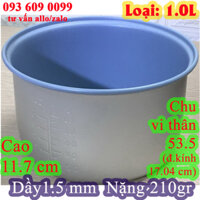 Lòng nồi cơm điện (ruột nồi cơm điện) 0.6 L chống dính màu Ghi, nặng 150 gr