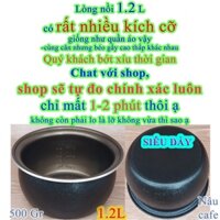 Lòng nồi cơm điện (ruột nồi cơm điện) 1.2 L SIÊU DẦY nặng 500 gr màu Nâu Cafe