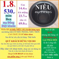 Lòng nồi cơm điện (ruột nồi cơm điện) 1.8 L dạng Niêu đáy phẳng màu Đen, ngoài mạ ĐỒNG – DIỆT KHUẨN nặng 530 gr