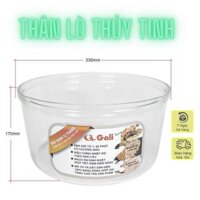 Lòng nồi thủy tinh, thân lò thủy tinh 12 đến 15 lít, thân nồi nhập khẩu, sử dụng cho tất cả các loại lò nướng