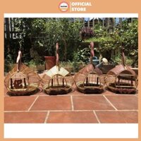 Lồng nuôi chim cu gáy quả đào đẹp mây sơ dừa cao cấp Phụ Kiện KaLoTeBon