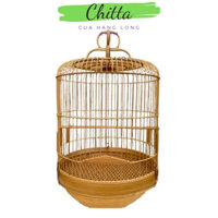 Lồng nuôi chim hoàng yến,28x36cm lồng chim hoàng yến chất liệu trúc mịn đẹp gỗ dán decal