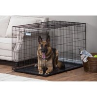 Lồng nuôi chó mèo gấp gọn mẫu mới sơn tĩnh điện -tặng kèm khay vệ sinh Homee phụ kiện đẹp