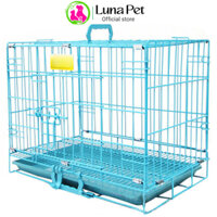 Lồng nuôi chó mèo NAN DÀY LunaPet CN02, chuồng nuôi chó mèo sơn tĩnh điện giá rẻ tặng kèm khay