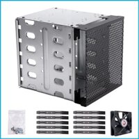 Lồng ổ cứng Utake Tấm thép mạ kẽm + Giá đỡ khay ổ cứng lồng ABS có quạt