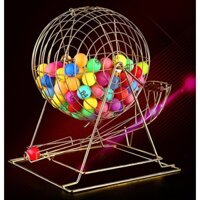 Lồng quay lô tô kim loại 50 số khổng lồ cao 49cm - trò chơi xổ số trúng thưởng cuốn hút của sự kiện khách hàng