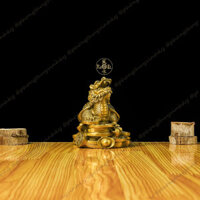 Long Quy cõng con Vàng nhỏ - Tượng Đồng Phong Thủy