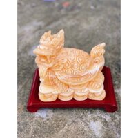 Long Quy Phong Thủy , Long Quy Đá Ngọc Hoàng Long Dài 15cm - Kèm Đế