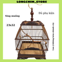 Lồng sinh chim khuyên gỗ muồng, lồng nuôi chim khuyên sinh chất liệu gỗ muồng cao cấp