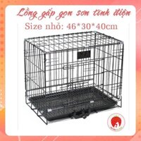 LỒNG SƠN TĨNH ĐIỆN GẬP GỌN NAN DÀY CHO CHÓ MÈO SIZE NHỎ 46*30*40CM