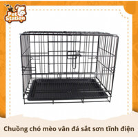 Lồng Sơn Tĩnh Điện Vân Đá Chống Rỉ Sét Cho Chó Mèo