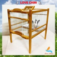 Lồng tắm chim Chào Mào, Lồng chim chào mào tắm đẹp loại 1 (tặng khay tắm cho chim)