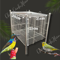Lồng Tắm Chim Khuyên, Hút Mật, Ốc Mít Chất Liệu Inox Bền Bỉ - Lồng Tắm Cho Các Loại Chim Nhỏ