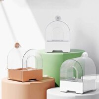 Lồng tắm chim LEOTA, Thiết kế ngăn kéo trong suốt Bồn tắm treo vẹt, Hộp tắm chim treo tường lớn thực tế Cockatiel