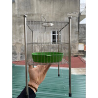 Lồng Tắm chim vành khuyên chất liệu inox