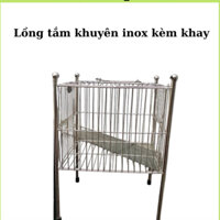 Lồng tắm khuyên inox Đức Huy chất liệu inox cứng cáp không gỉ kèm khay nhựa Birdcages