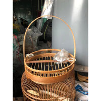 Lồng trần chim chích choè, chào mào size 36 chất liệu trúc kèm xích chân, cóng ăn uống chitta