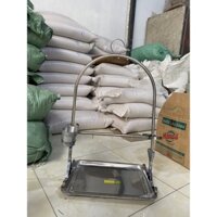 Lồng trần inox nuôi cu gáy, vẹt tặng kèm cóng ăn uống và xích chân Lồng thuần chim hiệu quả cao cấp